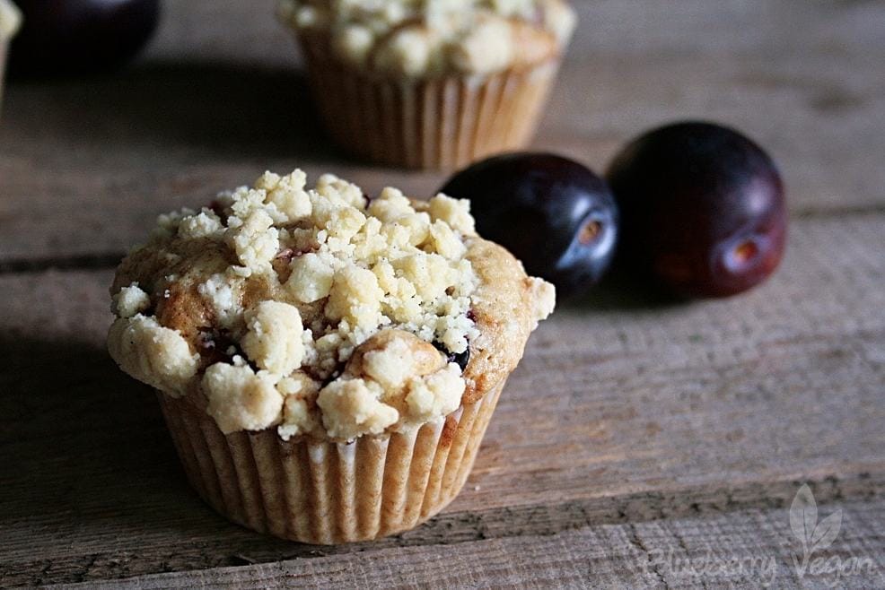 Zwetschgen-Streusel-Muffins | Blueberry Vegan