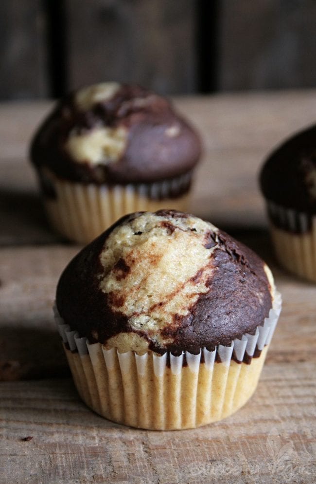 Fluffy Marble Muffins - Blueberry Vegan