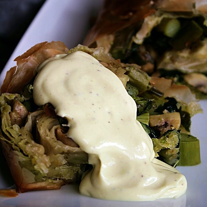 Asparagus Mushroom Strudel with Wild Garlic and Sauce Hollandaise ...