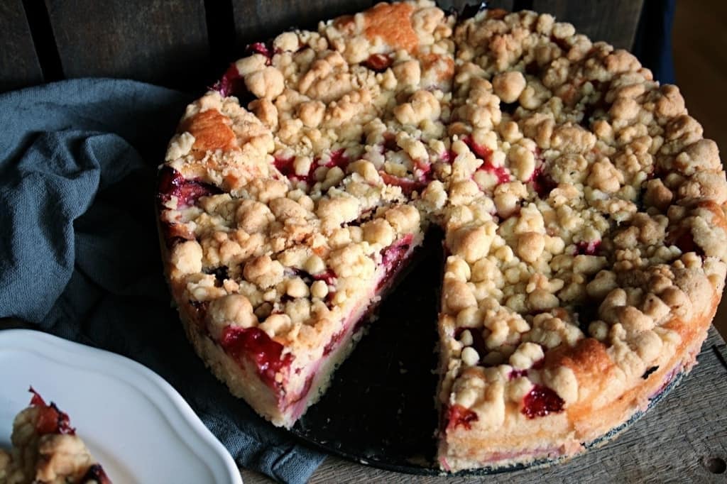 Saftiger Obst-Streusel-Kuchen | Blueberry Vegan