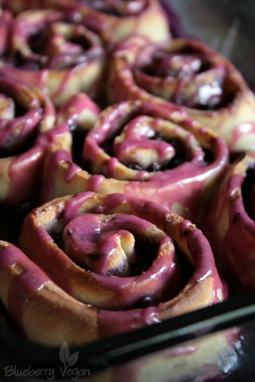 Blaubeer-Vanille-Schnecken