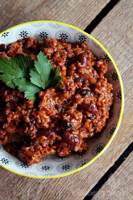 Chocolate Chili with Beans and Lentils