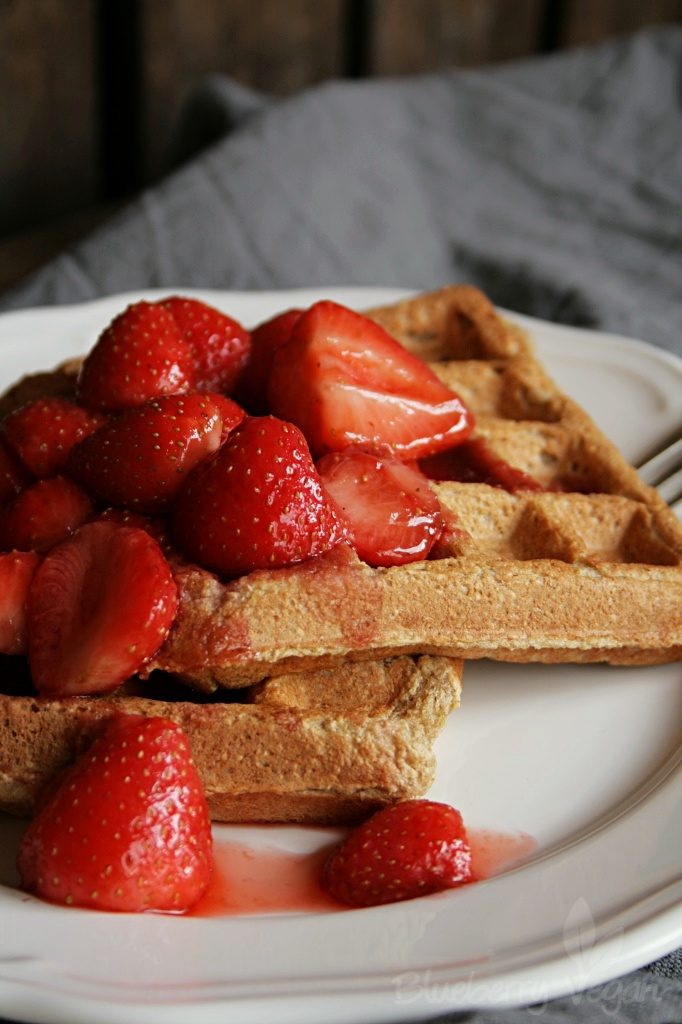 Breakfast Waffles with Balsamic Strawberries