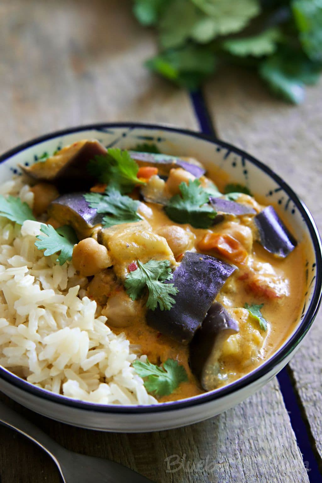 Creamy Eggplant Curry with Chickpeas