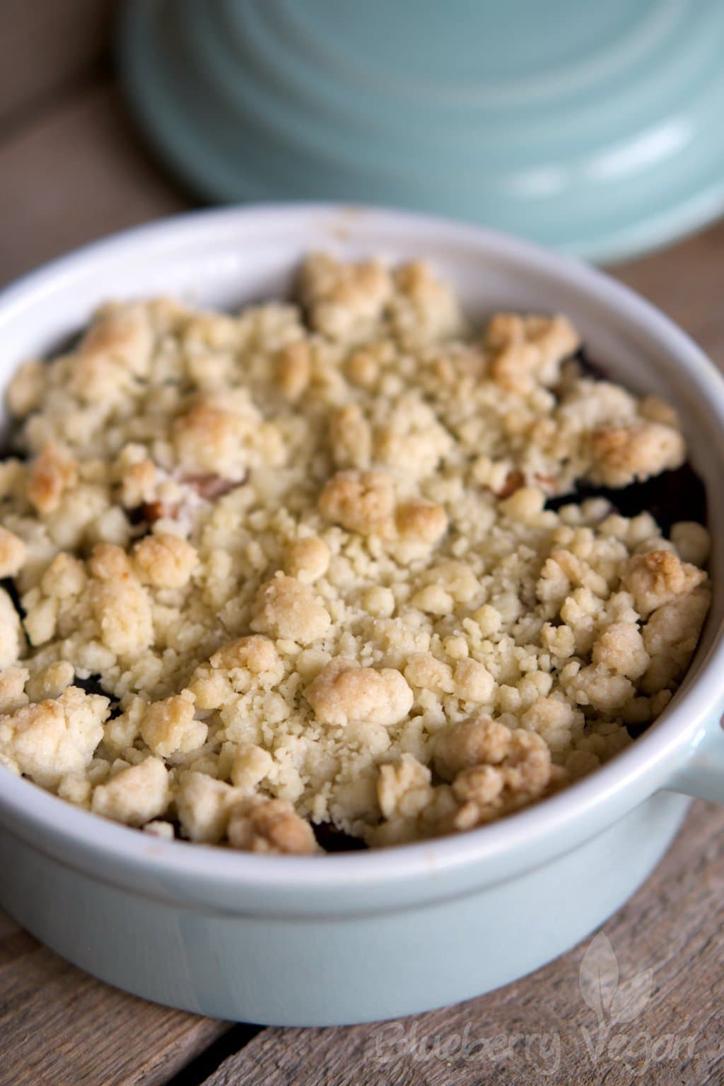 Leckerer Birnen-Blaubeer-Crumble | Blueberry Vegan