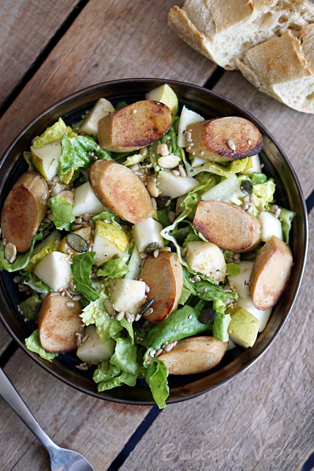 Salad with Pear and Bratwurst